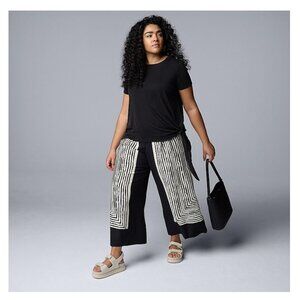 Plus Size 3X Simply Vera Wang Pleated Capri Pants